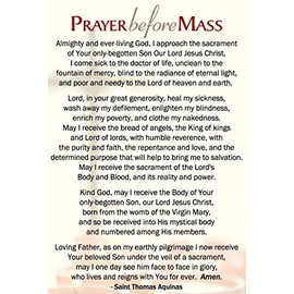 Catholic Springtime Prayer Before and After Mass Large Holy Card