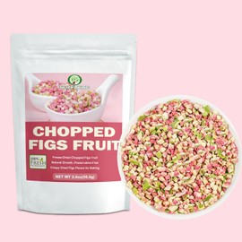 Freeze Dried Figs Chopped - 2.0 oz(56.0g), 3~5mm, All-Natural Dried Figs Fruit Flakes for Tea, Snacking, Baking, Smoothies, Garnishing, and Desserts, No Additives, No GMO (0.1-0.2 in Granules (2.0 oz))