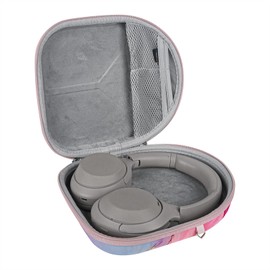 Geekria NOVA Headphones Case Compatible with Sony WH-1000XM5, WH-1000XM4, WH-1000XM3, WH-1000XM2, WH-XB920N Case, Replacement Hard Shell Travel Carrying Bag with Cable Storage (Pink Marble)