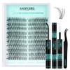 Eyelash Cluster Kit 180pcs DIY Wispy C Curl Individual Natural