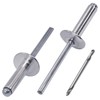 SKIR'CO Pack of 30 Large Flange Aluminium Blind Rivets 4.8