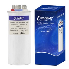40/10 uF 40+10 MFD ±5% 370V or 440V Dual Run Start ac Capacitor for Motor Start or Heat Pump, Condenser, Pool Pump