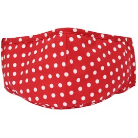 Red Polka Dot 100% Cotton Washable And Reusable Face Mask