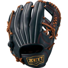 ZETT BJGB74370 Boys Baseball Soft Glove Soft Steer, All-round, Left Throw, Black/Oak Brown (1936) M