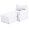 The White Ektorp Chaise with ARM Thick Cotton Cover Replacement