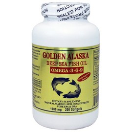 Golden Alaska Deep Sea Omega-3-6-9 Fish Oil 1000mg 200 Sgels                                                                                          