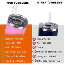 Light Pink 20oz Stainless Steel Insulated Tumbler With Straw,100% Leak proof,Removable Straw, Easy Clean, Durable Coat & Base,Car Holder/Bag Friendly,Travel Coffee Tumbler for women girls mother