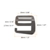 sourcing map Metal Webbing Strap 0.98 Inches 25 mm G-Hook