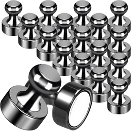 QINGHEC Pack of 24 Mini Magnets Strong, 12 x 16 mm Small Magnets, Cone Neodymium Magnet Extra Strong, Fridge Magnets, Small Strong Magnets for Magnetic Board, Whiteboard, Pin Board, Pegboard