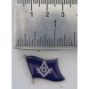 Free Mason Wavy Flag Lapel Hat Pin Freemason Tie Tack