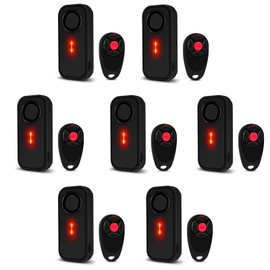 USUPERINK Car Alarm System, 113dB Fake Car Alarm, Motion Alarms for Cars Vehicle Security Alert Automotive Vibration Warning Interior Safety Red LED Light IP66 Waterproof, 7Pcs