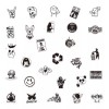 Blanco Y Negro Aesthetic Gótico 50 Calcomanias Stickers Pvc