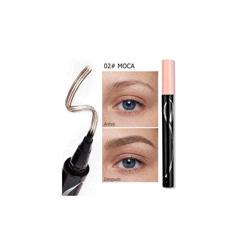 Erinde Lápiz Cejas Líquido Resistente Agua Efecto Microblading