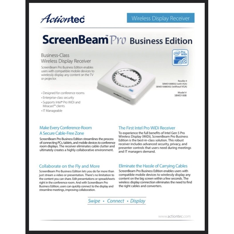 Action-Tec ACTIONtec ScreenBeam Series Pro Business Edition-SBWD10