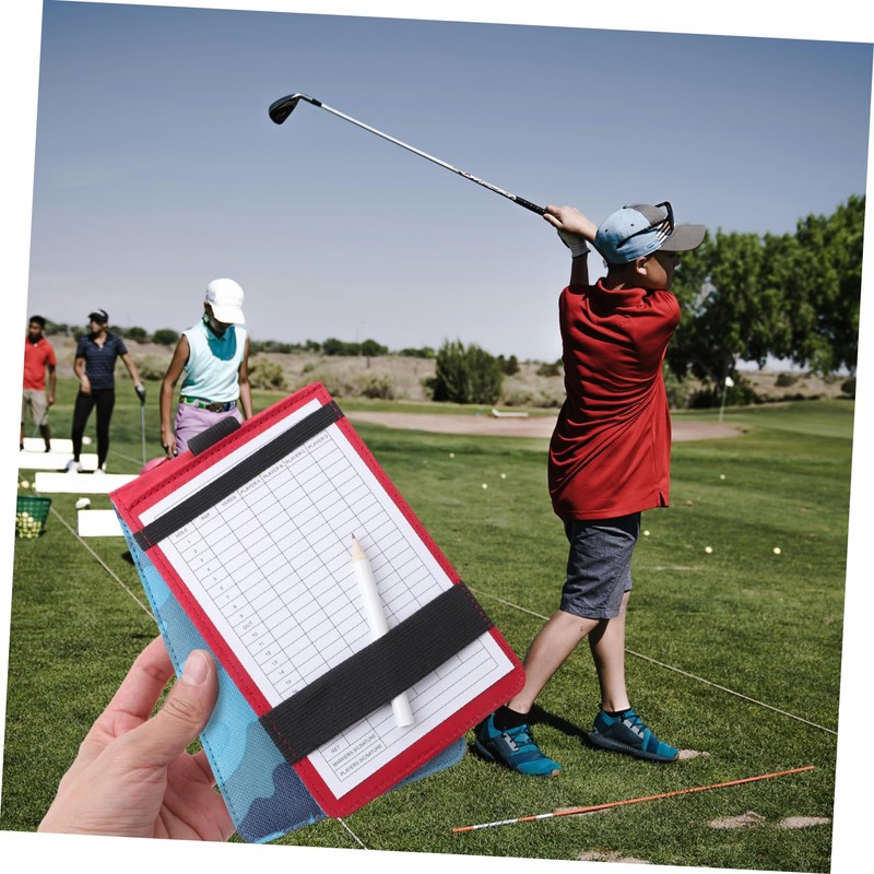 Kisangel Golf Scorecard Book Stylish Oxford Scorekeeping Holder Portable Golfs