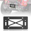 Flip-Up Universal Winch License Plate Frame Compatible with 10" Hawse