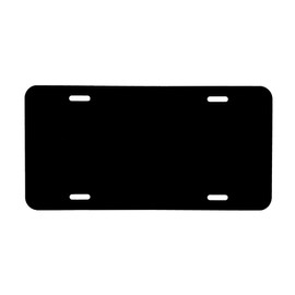 Blank Metal Automotive License Plate Plates Tag for Custom Design Work - 0.025 Thickness/0.5mm - US/Canada Size 12x6 (Black)