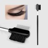 2Pcs Eyebrow Brush with Metal Teeth Eyelash Comb Separator Brow