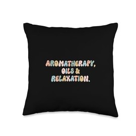Aromatherapy Oils Relaxation LMT Massage Therapist Throw Pillow