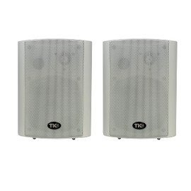 TIC ASP60-W 5" Outdoor Weather-Resistant Patio Speakers with 70v Switch (Pair) - White