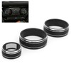 3pcs Car Air Conditioning Interior Climate Controller Knob Cover Black