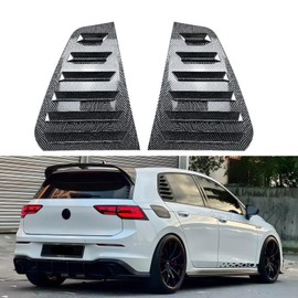 Window Louvers Compatible with Volkswagen VW Golf7 Golf MK7 7.5 2013-2019 Sporty Accessories Car Exterior Rear Side Window Louvers Shades Air Vent Scoop Shades Cover Blinds (Carbon Black 2Pcs)