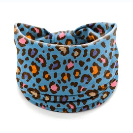 winthrop Leopard Print Headbands for Women – 4 Pack Wide Stretchy Turban Hair Bands, Y2K Fashion Animal Print Head Wraps for Workout, Festival, Streetwear