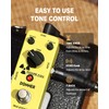 Donner Guitar Delay Pedal for Pedal Boards, Electric Guitar, Yellow