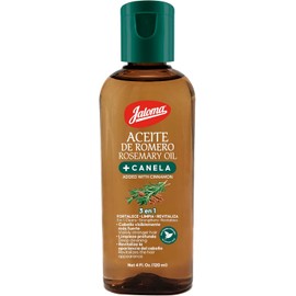 Jaloma Aceite de Romero adicionado con aceite de Canela, fortalece y revitaliza, frasco de 120 ml.