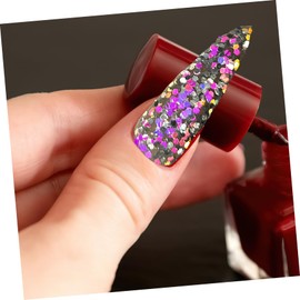 Vaguelly Nail Glitter Powder 6 Colors Holographic Reflective Nail Art Sequins for Manicure Decorations Sparkly Diamond Suitable for DIY