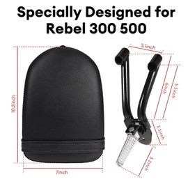 Passenger Seat & Foot Pegs for Rebel 300 500, Motorcycle Rear Seat Footrests Footpegs Kit Replacement Accessories for Honda Rebel 300/500 CMX 300/500 2017-2024 black Passenger Seat ﻿