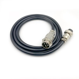 BOUUNCIY 9.84 ft GX20 4 Pin Male to Female Head Aviation Cordset, GX20 4Pins Female to Male Connector Electrical Cable Panel Mount Circular Metal Aviation Adapter Cordset for Ships 17AWG (3meter)