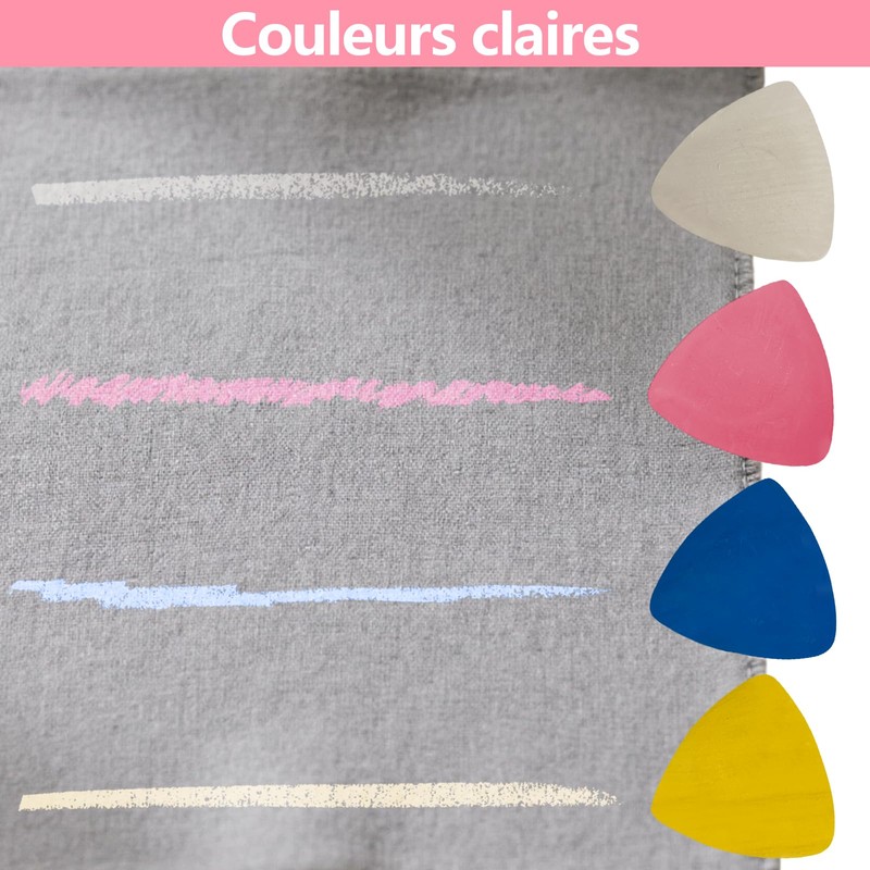 Zeeorymn Tailors Chalk,Fabric Chalk Pieces of 4 Colours,Sewing Chalk Suitable