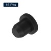 sourcing map 16 Pieces Black Rubber Stopper, 6.5mm Plug Holes