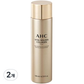 AHC Vital Golden Collagen Toner, 140ml, 2 pcs / AHC 바이탈 골든 콜라겐 토너, 140ml, 2개