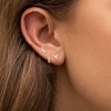 Umeher 3Pairs Dainty Earrings Set for 3 Holes 14K Gold
