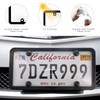 Transparent License Plate Cover and Frames, 2Pack Grey Clear Front