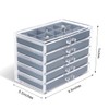 KAMIER Earring Holder Organizer Box with 5 Drawers, Clear Acrylic