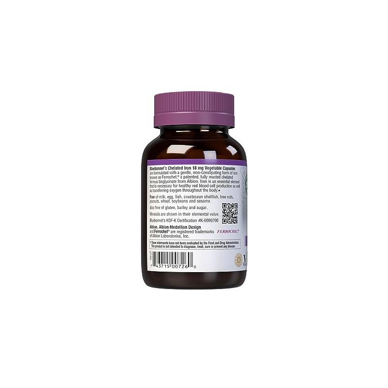 Bluebonnet Nutrition Chelated Iron Vcaps