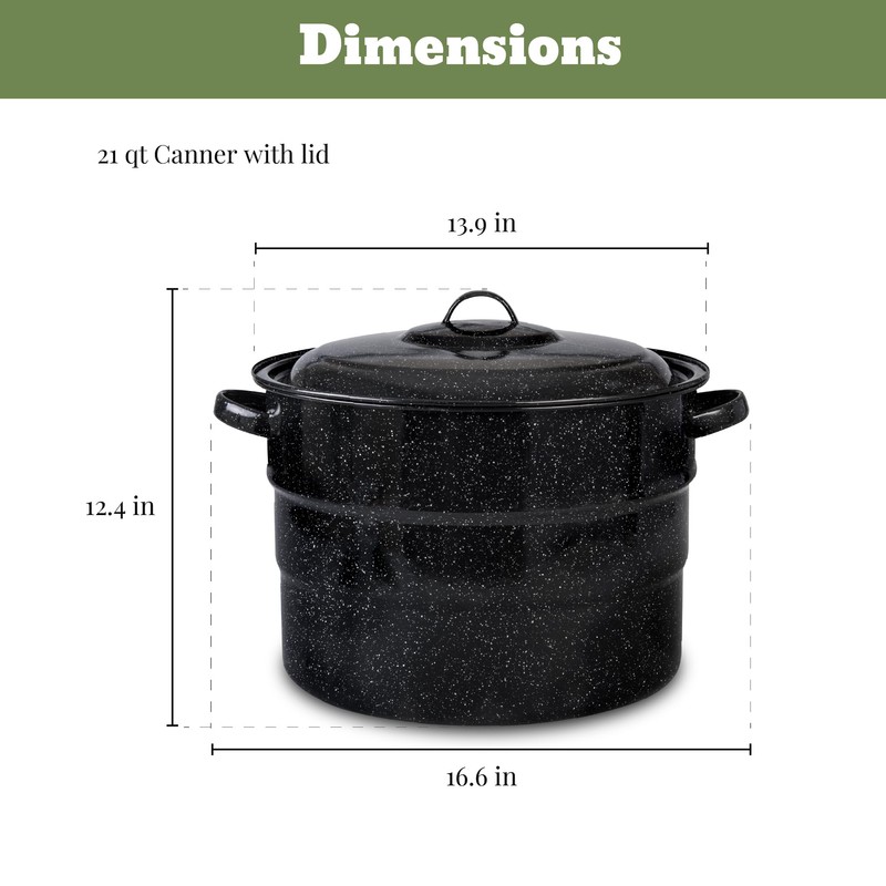 Granite Ware Enamel-on-steel 12-Piece Canner Kit, Includes 21.5 qt. Water