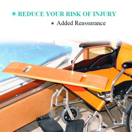 Wooden Slide Transfer Board with Handles, 500 lb Capacity Heavy Duty Slide Boards for Transfers of Seniors and Handicap, 30 x 8 x 0.7