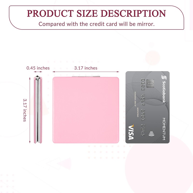 YOLCAR 1X/2X Magnifying Compact Mirror with PU Leather, Mini Mirror