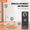 VEVOR 8 Inch Foldable Oscillating Standing Fan with Remote Control,