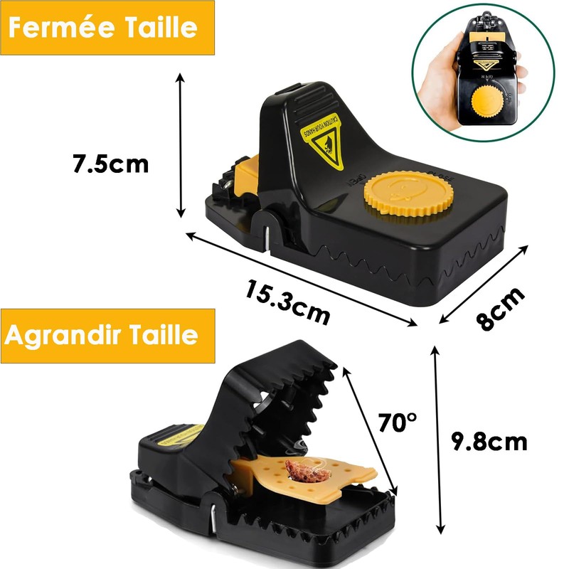 HASA zone Mouse Trap Snap Trap Pack of 2 Large