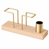 Queen-b Toothpicks Paper Napkin Holder Tabletop Storage Wooden Brass-like Toothpicks