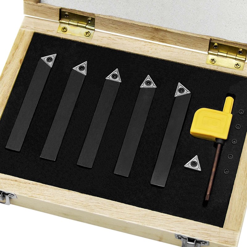 SENDUO 1/4" Indexable Carbide Turning Inserts Holder Set for Machining
