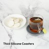 Carrotez Thick Silicone Coasters for Drinks, Round Bulky Cup Coasters
