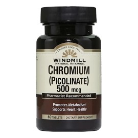 Picolinato Cromo Tabletas Windmill Gluten 500mcg Deportivo Unidades