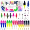 L PATTERN 30 PCS Forellen Gummi Set mit Box |