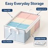 Foldable PVC Storage Box for Clothes - Transparent Dust-Resistant Organizer